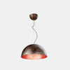 Galileo 60 Iron Exterior/Copper Leaf Interior Dome Pendant