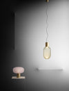 Bloom E27 Natural Brass/Satin Grey Pendant