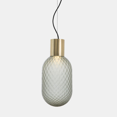 Bloom LED Natural Brass/Satin Grey Pendant