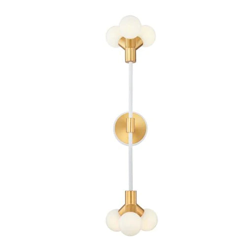 White and deals brass wall sconce