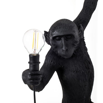 Hanging Left Black Monkey Lamp