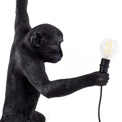 Hanging Left Black Monkey Lamp