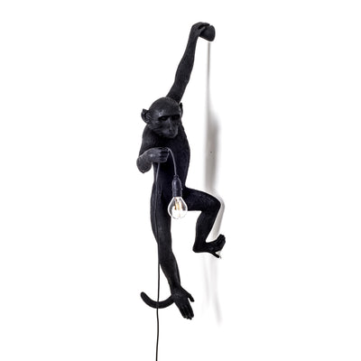 Hanging Left Black Monkey Lamp