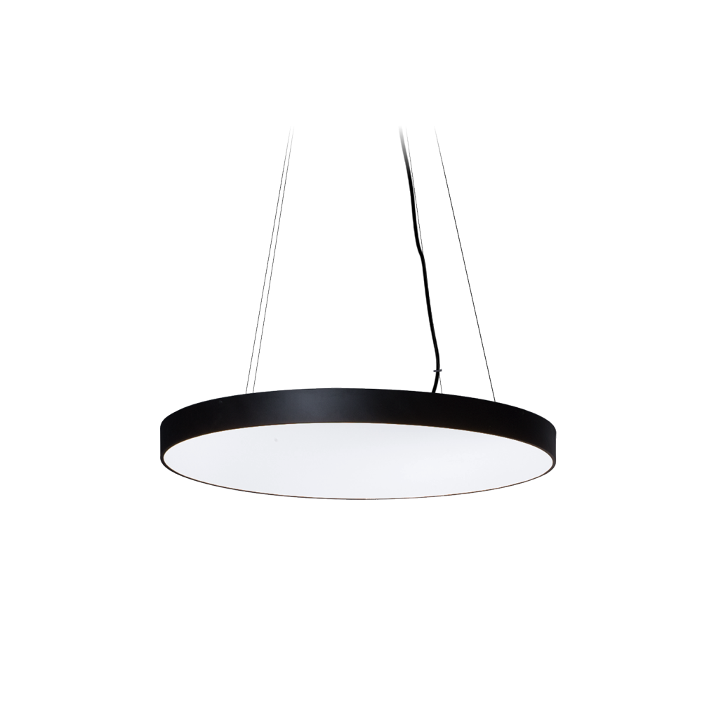 Akira Round Black 3000K Suspended Ceiling Light