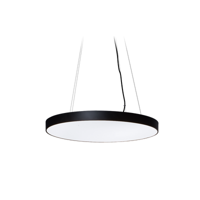 Akira Round Textured Black 4000K Suspended Ceiling Light