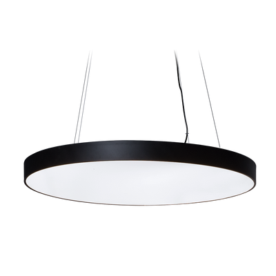 Akira Round Textured Black 4000K Suspended Ceiling Light