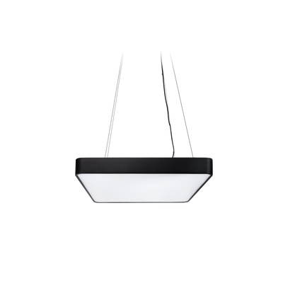 Akira Square Textured Black 3000K Suspended Ceiling Light