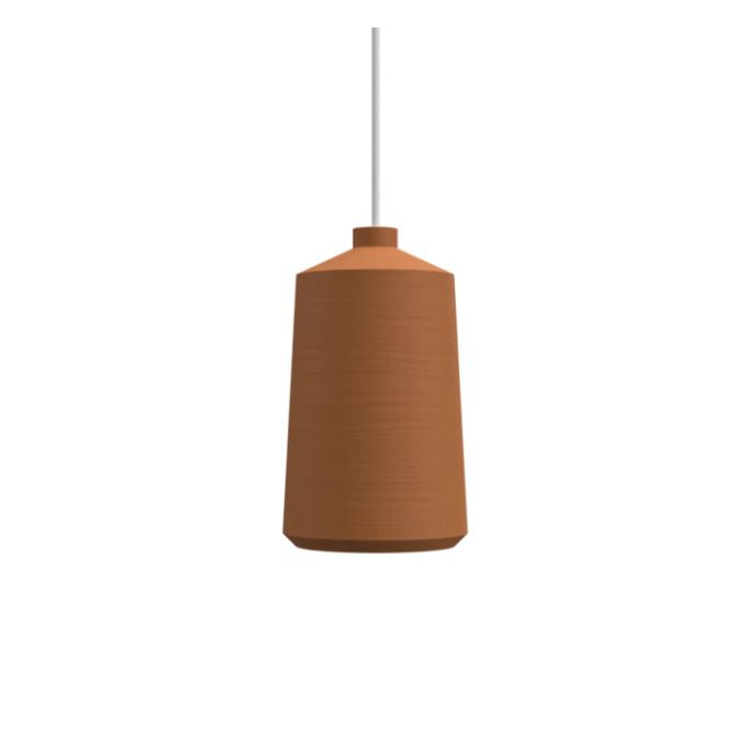 Flame 14 Terracotta Clay Pendant