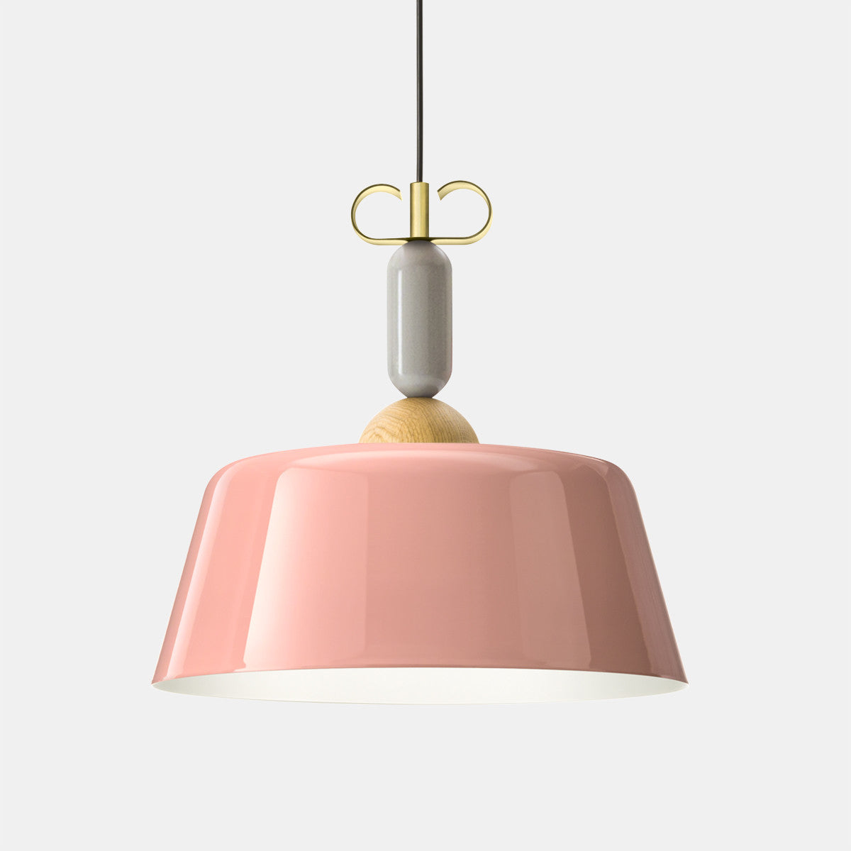 Bon Ton Rosa Brass/Pink Pendant