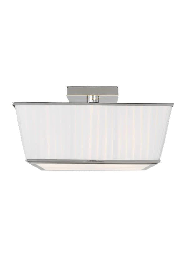 Polished nickel flush store mount ceiling light