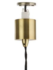 Parlour Square Glass Brass Pendant