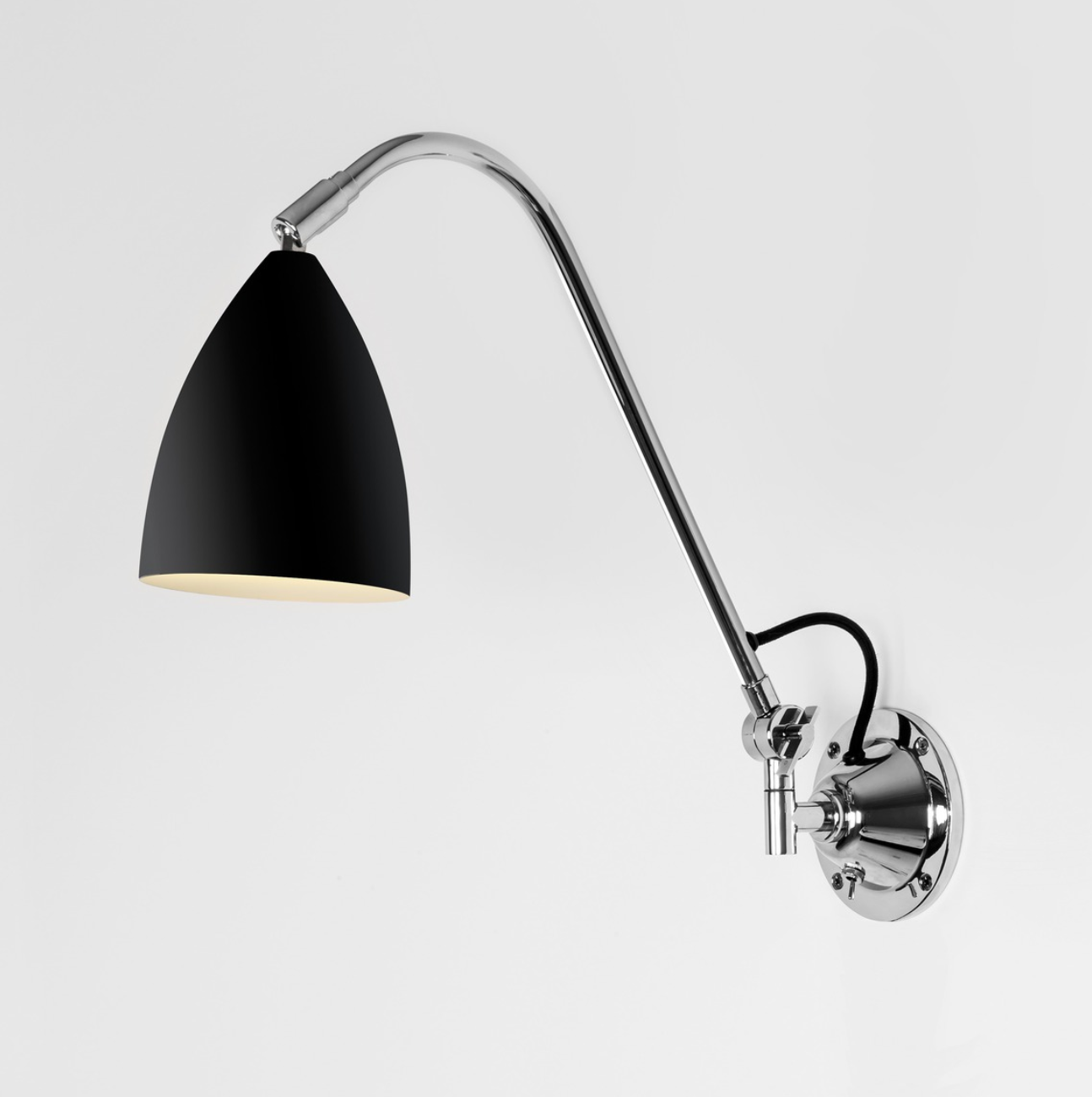 Joelle Grande Matt Black Wall Light