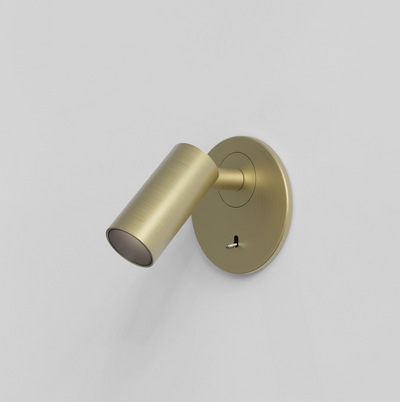 Micro Recess Switched Matt Gold Wall Light