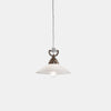 Tabia Brass and White Blown Glass Shade Pendant