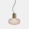 Bloom LED Natural Brass/Frosted Pink Pendant