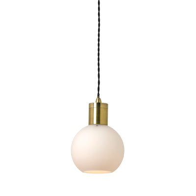 Sphere Glass Brass Pendant