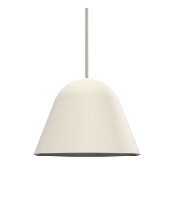 Okina Single Suspension White Clay Pendant